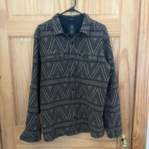 ROARK Nordsman Snap Flannel Shirt Manawa Tapu - Large - Brown